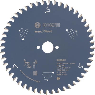 Bosch pilové kotouče Expert for WOOD 165 x 20 x 2,6/1,6 x 48z , ATB
