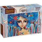 Magnolia Пъзел Magnolia от 1000 части - Дамата с рибките (1716)
