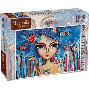 Magnolia Пъзел Magnolia от 1000 части - Дамата с рибките (1716)