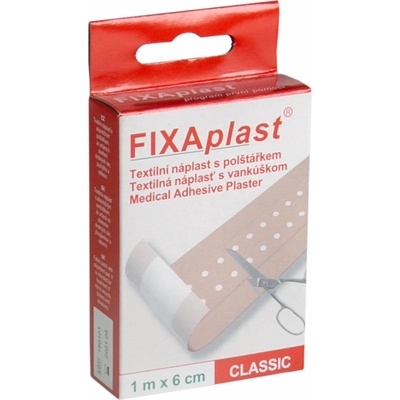 FIXAPLAST - náplasť 1 m x 6 cm nedelená CLASSIC