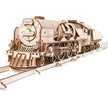 Ugears 3D puzzle Lokomotiva V-Express s vagónem 538 ks