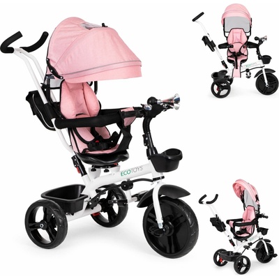 EcoToys 2v1 otočné sedadlo ružová