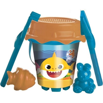 TULIMI Sada na písek Baby Shark Tulimi, kbelík s příslušenstvím, modrá