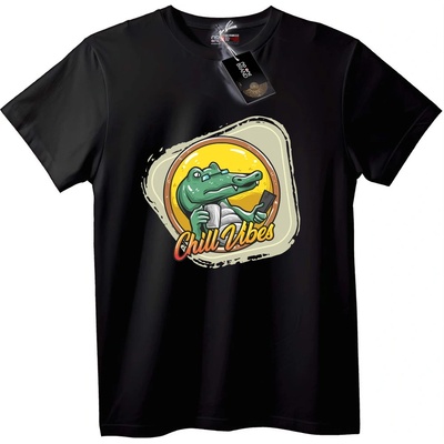 NOONEBRAND Тениска Отпускащ Алигатор - L, Black