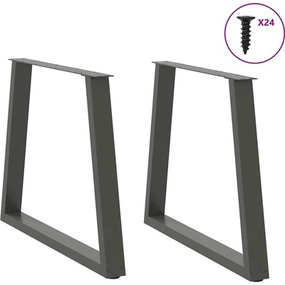 Omaxi 957352 Nohy k jídelnímu stolu ve tvaru V 2 ks antracitové 70 x 72-73,3 cm ocel – Zboží Mobilmania