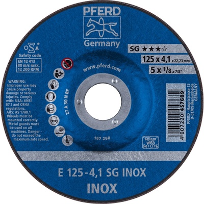 Pferd Brúsny kotúč 125 x 4,1 x 22,23 mm 4007220457689