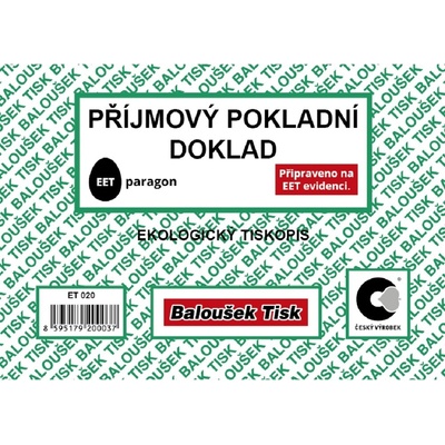 Baloušek Tisk ET020 Příjmový pokladní doklad A6 – Zbozi.Blesk.cz