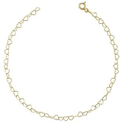 INFINITYSILVER Strieborný pozlátený náramok srdiečkový 7233045G19