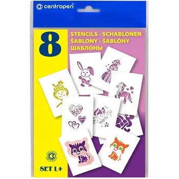 Centropen Šablony A5 Mix motivů 8 ks