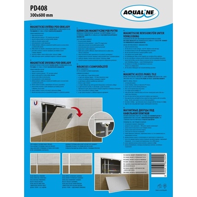 Aqualine Magnetická dvířka pod obklady 300 x 600 mm PD408 – Sleviste.cz