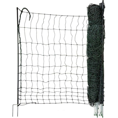 Elektrická ohradníková síť pro drůbež, výška 120 cm, délka 50 m, dvojitý hrot