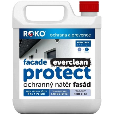 Ochranný transparentní nátěr na fasády ROKO EVERCLEAN FACADE PROTECT 5 l