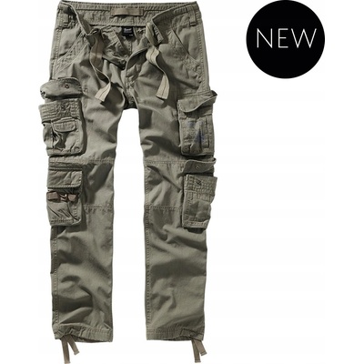 Kalhoty Brandit Pure Slim Fit olivově zelené