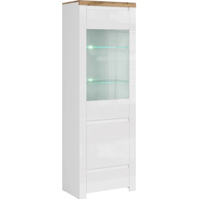 Kondela Vilgo 1D1W1S bílý lesk / dub wotan