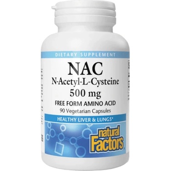Natural Factors N-Acetyl-L-Cysteine Amino Acid 500 mg, 90 Capsules