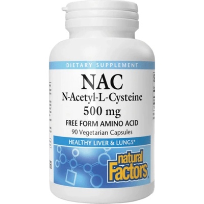 Natural Factors N-Acetyl-L-Cysteine Amino Acid 500 mg, 90 Capsules