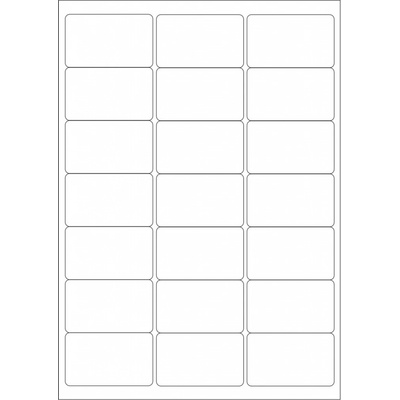 Print etikety EMY 63,5x38,1 mm, biele, 100ks, A4/bal