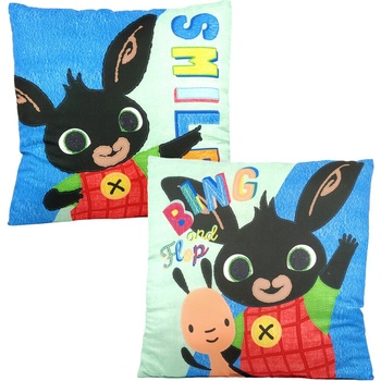 Setino obojstranný vankúš Zajačik Bing & Flop Zajačik Bing v póze Usaina Bolta 40x40