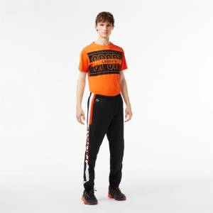 Lacoste Анцуг Lacoste Men's Slim Fit Joggers - Black/White - sportihobi - 246,42 лв