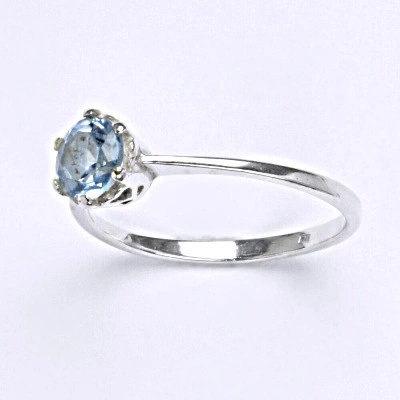 Čištín stříbrný s akvamarinem, T 1022