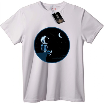 NOONEBRAND Тениска Астронавт Наблюдаващ Луната - 7XL, White