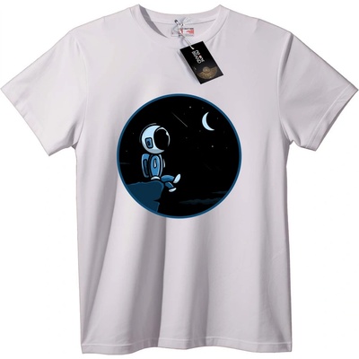 NOONEBRAND Тениска Астронавт Наблюдаващ Луната - 7XL, White