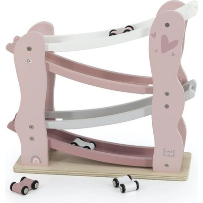 Label dráha pro auta růžová