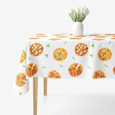 Goldea hranatý teflonový ubrus - lahodná pizza 120x160 cm