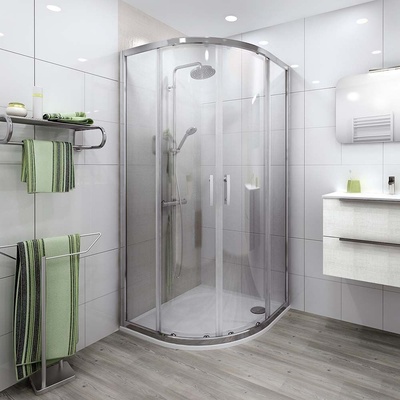 ROTH Čtvrtkruhový sprchový kout BHR, 90 × 90 × 190 cm, tloušťka skla: 5 mm, čiré 566-9000000-00-02