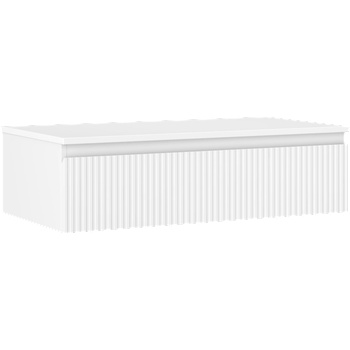 Mexen Rivel шкаф за баня под умивалник 90 см с плот, 1 чекмедже, на рифове, бял (91A20-09023-1-BFC01)