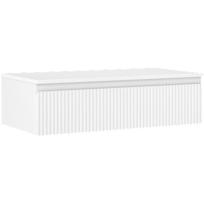 Mexen Rivel шкаф за баня под умивалник 90 см с плот, 1 чекмедже, на рифове, бял (91A20-09023-1-BFC01)