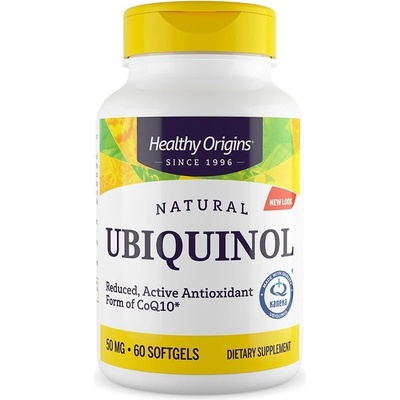 Healthy Origins Убиквинол, 50 mg, 60 капсули, Healthy Origins (36460 HO)