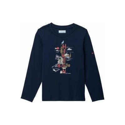 Columbia Dobson Pass Long Sleeve Graphic Tee modrá