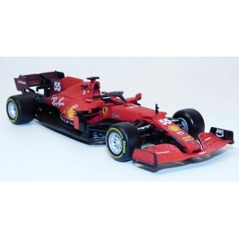 Bburago Ferrari Racing F1 SF21 55 Carlos Sainz with helmet hard case BB36828nr55 1:43