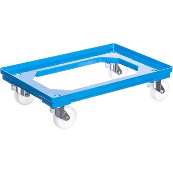 PK Group Vozík pod přepravky 2 otočná + 2 pevná polyamidová kolečka 100 mm Barvy: Modrá