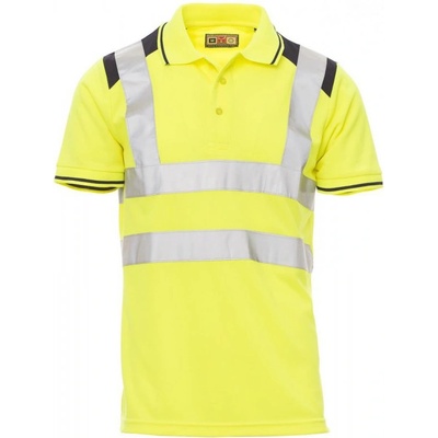 Payper GUARD+ Reflexná polokošeľa pánska Fluorescent yellow-Navy blue S