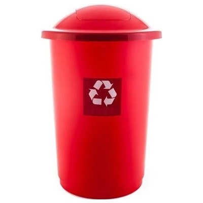Plafor plastový TOP BIN 50 L barva červená