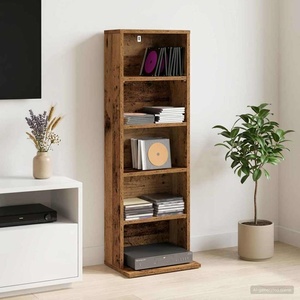 vidaXL Кабинет за CD Старо дърво 33 x 23, 5 x 97, 5 см (8012702)