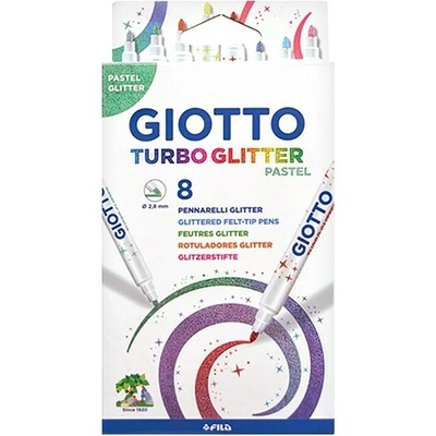 Giotto Turbo Glitter s třpytkami 8 ks 426300