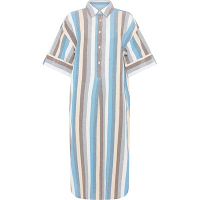 KnowledgeCotton Apparel Дамска рокля KnowledgeCotton Apparel Women's Organic Cotton Shirt Dress - Multi Color Stripe (134-1893-0112)