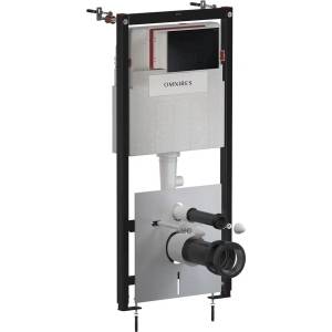 Omnires Комплект казанче за WC с рамка Omnires StrongFrame с ECO промиване и бутон Minimal, черен мат (STFWCECO1M-RBLM)