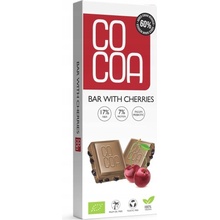 Cocoa Biela čokoláda s čerešňami 60% menej cukru Bio 40 g