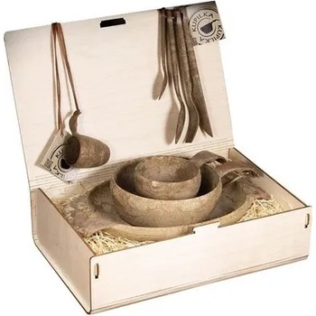 KUPILKA Еко комплект нечупливи съдове, кафяв (KPRB)