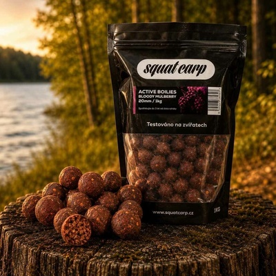 Squat Carp Active Boilies 24 mm 1 kg Bloody Mullberry