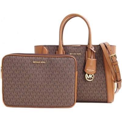 Michael Kors Sheila medium logo hnědá