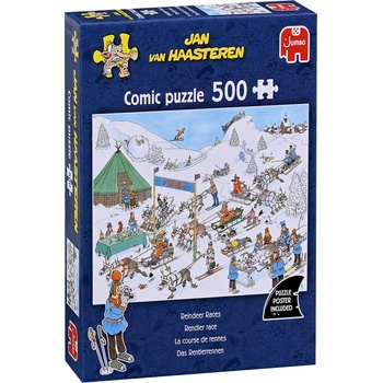 Jumbo Пъзел Jumbo от 500 части - Състезание с елени (1110100629)