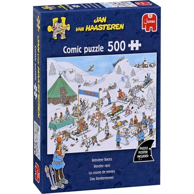 Jumbo Пъзел Jumbo от 500 части - Състезание с елени (1110100629)