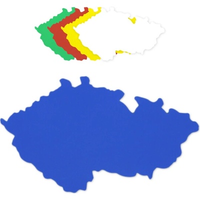 Mapa ČR plastová obrysová