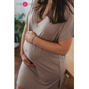 Bambusová nočná košeľa na dojčenie Moon Beige