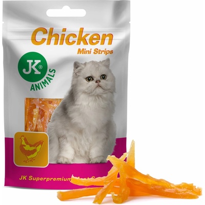 JK ANIMALS Meat Snack Cat Chicken Strips kuře masový pamlsek 50 g